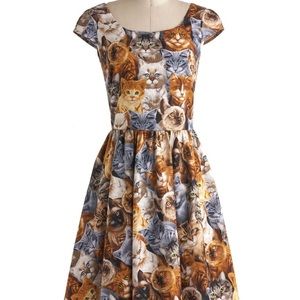 Hooked on a Feline Dress from Modcloth